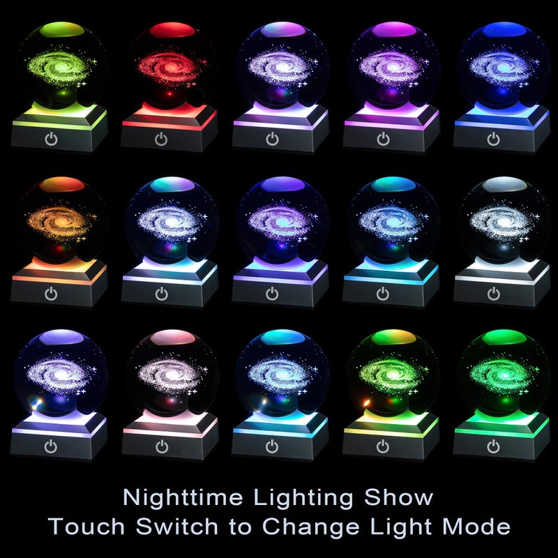 hochance LED Colorful Light Change Base,Touch Switch Display Pedestals Multicolor Show for 3D Crystal Glass Acrylic or Transparent&Translucent Materials (2.7 inches,Square Stand with Concave Surface) - Image 4